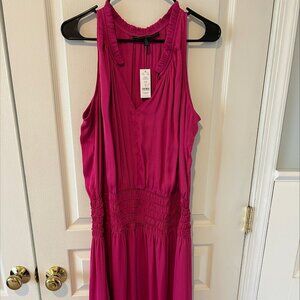 White House Black Market smocked sleeveless dress